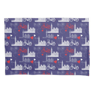 London Landmarks Pattern Pillowcase