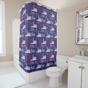 London Landmarks Pattern Shower Curtain