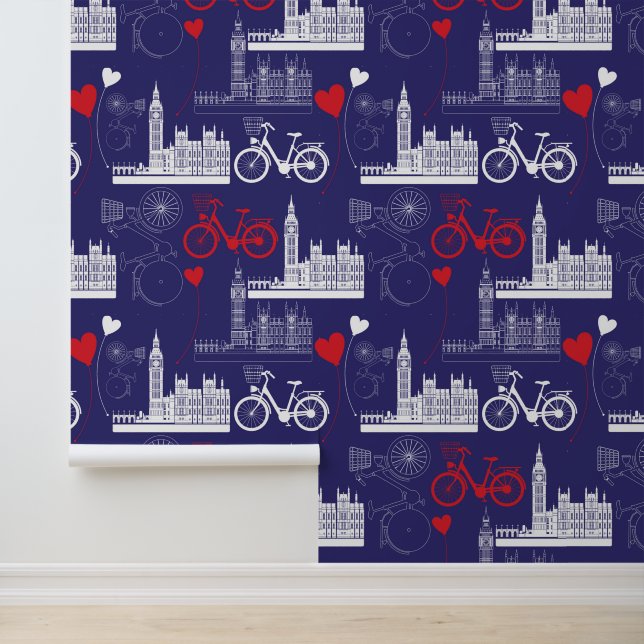 London Landmarks Pattern Wallpaper (Application)