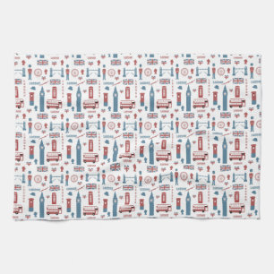 London landmarks tea towel