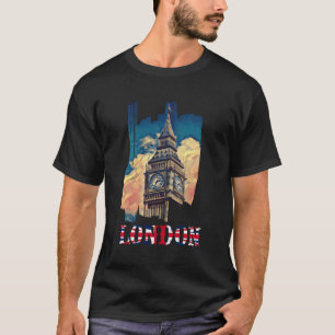 London Landmarks Vintage Uk Cool London Vibes T-Shirt