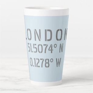 London Latitude & Longitude Latte Mug