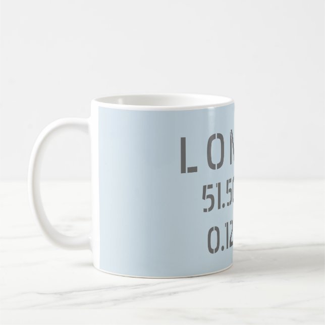 London Latitude Longitude Mug (Left)