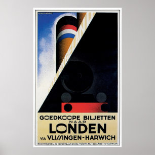 London / Londen - Vintage Ship Advertisement Poster