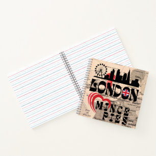 London Loves Mince Pies Cityscape Notebook