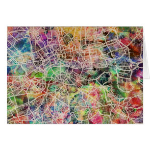 London Map Art Watercolour