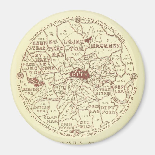 London Map Magnet (Front)