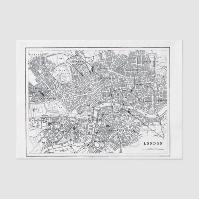 London Map Tissue Paper (Front)