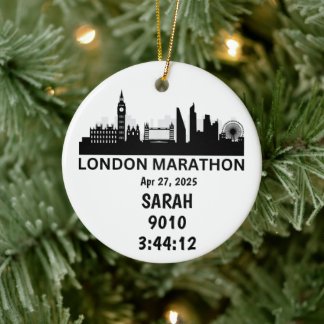 London Marathon 2025 Finisher Gift for Runners Ceramic Ornament