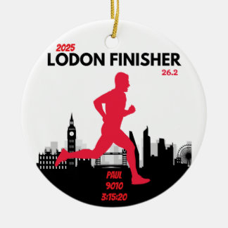 London Marathon Finisher Running Keepsake Gift Ceramic Ornament