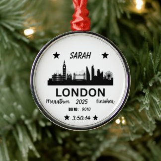 London Marathon Finisher Running Keepsake Gift Metal Ornament