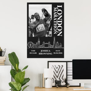 London Marathon Personalised medal photo Poster