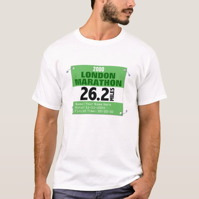 London Marathon Runner, 26.2 Miles Personalised T-Shirt (Front)