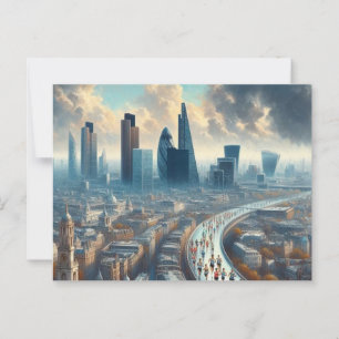 London marathon vintage minimalist travel postcard