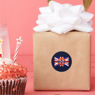 London Metro/England Flag Classic Round Sticker