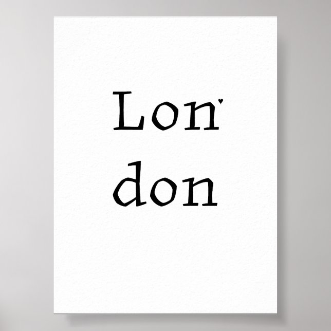 London - minimalistic typography poster (Front)