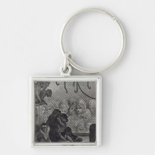 London' Monkeys Key Ring