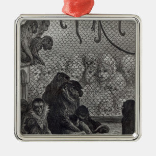 London' Monkeys Metal Ornament