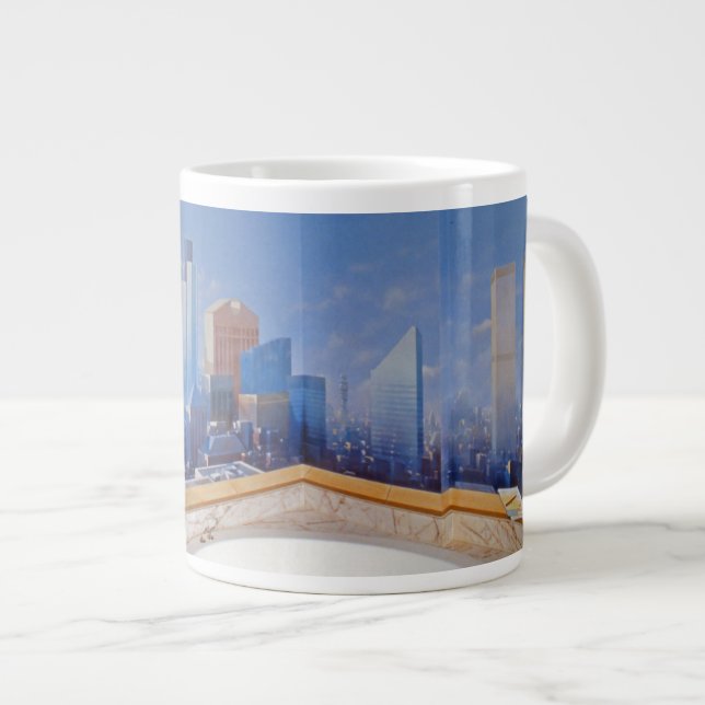 London New York Crash Large Coffee Mug (Front Right)