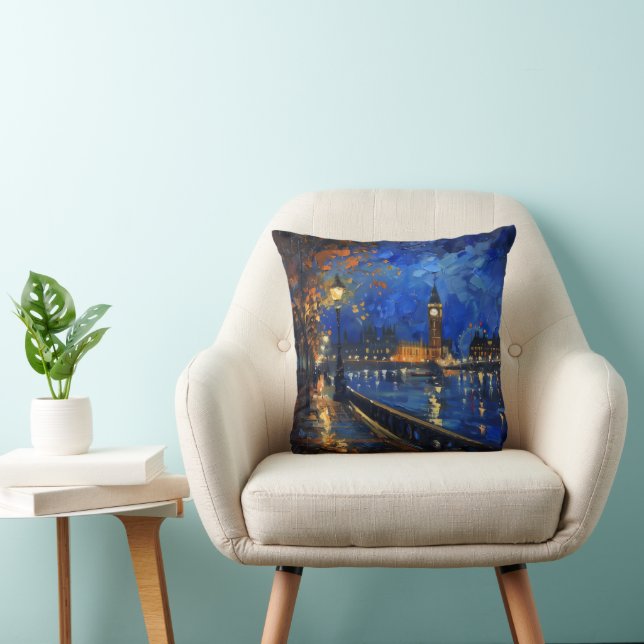 London Night Impressionism Cushion (Chair)