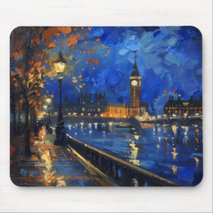 London Night Impressionism Mouse Pad