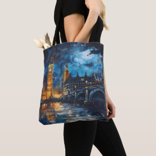 London Night Painting Tote Bag