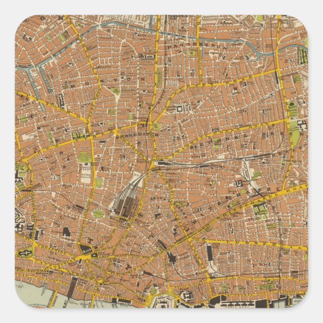 London Northeast Square Sticker (Front)