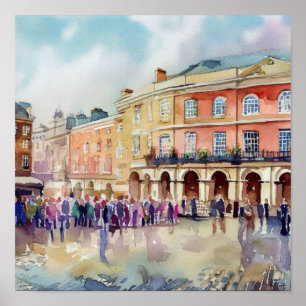 London- Notting Hill (A), Watercolor Poster