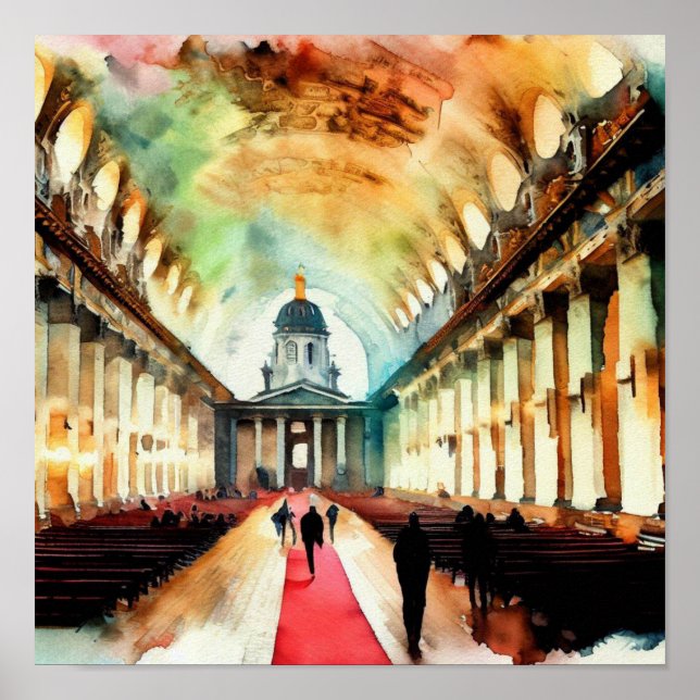London- Old Royal Naval College Painted Hall (A),  Poster (Front)