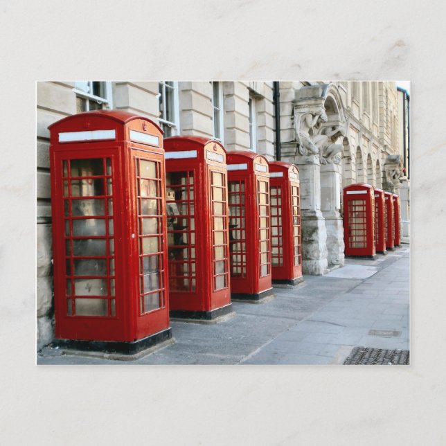 London,  old style red telephone boxes postcard (Front)