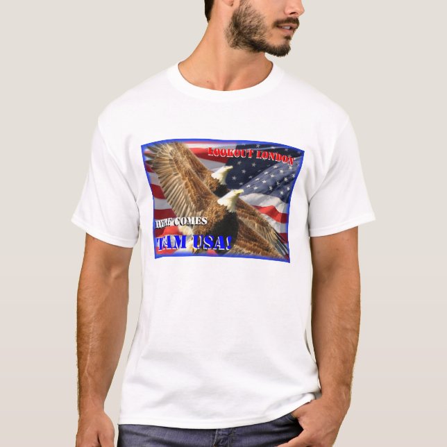 London Olympics 2012 america usa bald eagles T-Shirt (Front)