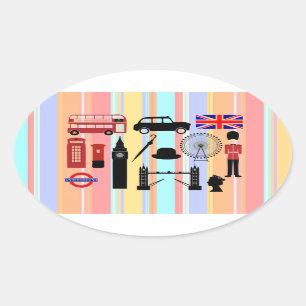 London Oval Stickers