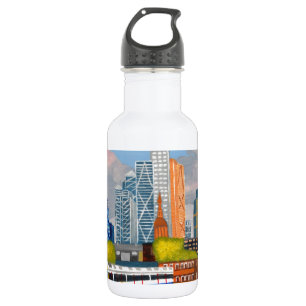 London Overland train- Hoxton station 532 Ml Water Bottle
