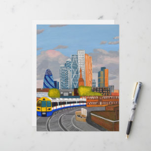 London Overland train- Hoxton station paper sheet
