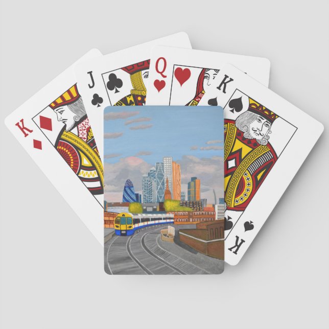 London Overland train- Hoxton station Playing Cards (Back)