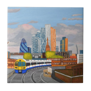 London Overland train- Hoxton station Tile