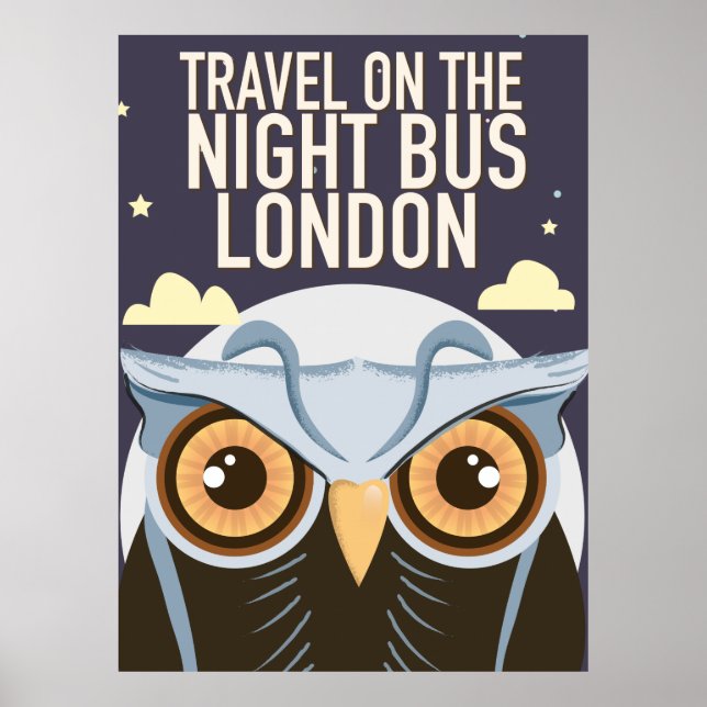 London Owl Poster print. (Front)