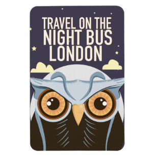 London Owl Poster print. Magnet