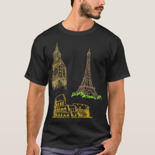 London Paris Rome travel gift  T-Shirt