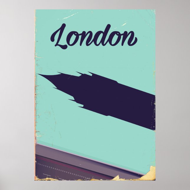 London Parliament Big ben vintage poster (Front)
