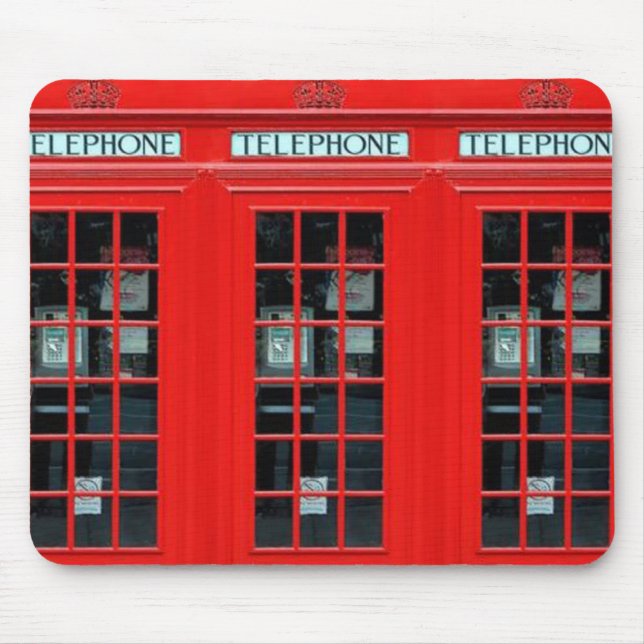 London Phone Booth Mouse Pad (Front)