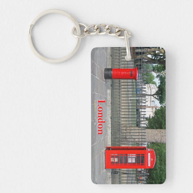 London phone booth & postbox key ring (Front)