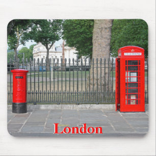 London phone booth & postbox mouse pad