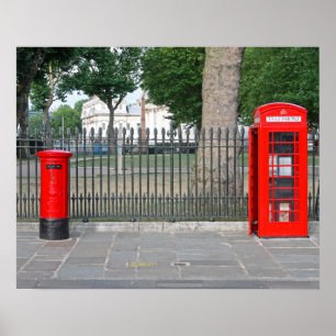 London phone booth & postbox poster