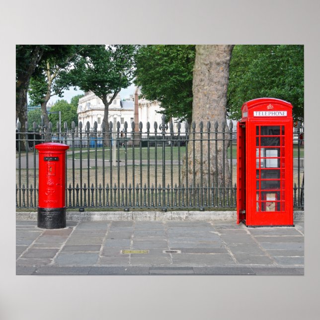 London phone booth & postbox poster (Front)