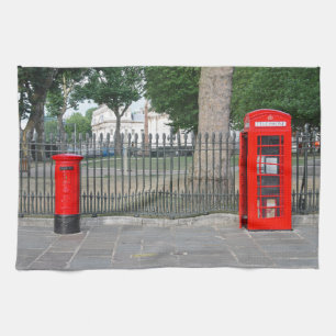 London phone booth & postbox tea towel
