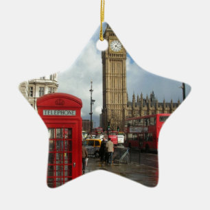 London Phone box & Big Ben (St.K) Ceramic Ornament