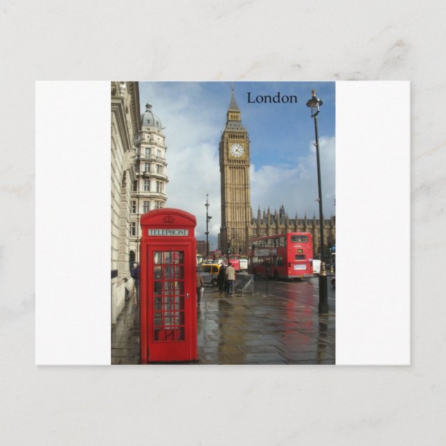 London Phone box & Big Ben (St.K) Postcard (Front)