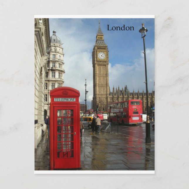 London Phone box & Big Ben (St.K) Postcard (Front)