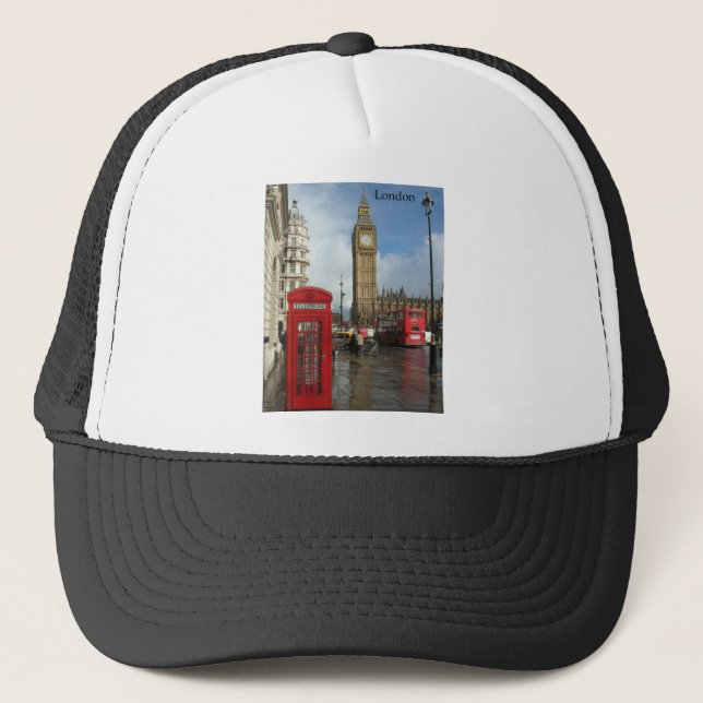 London Phone box & Big Ben (St.K) Trucker Hat (Front)